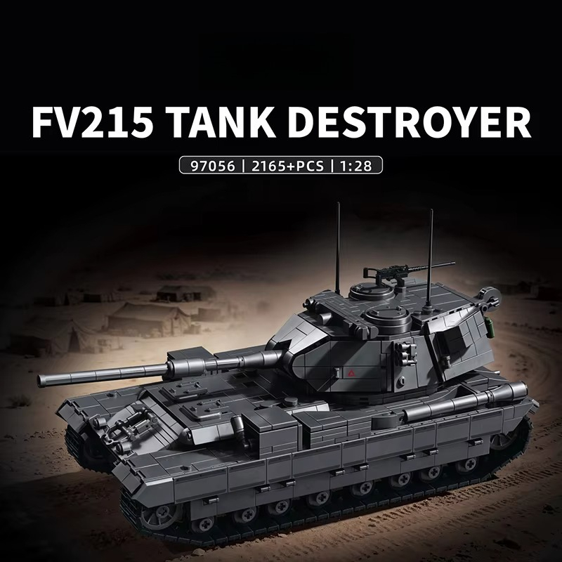 Lego Compatible Military Tank - 2165 Parça FV215 Tank Yıkım Aracı