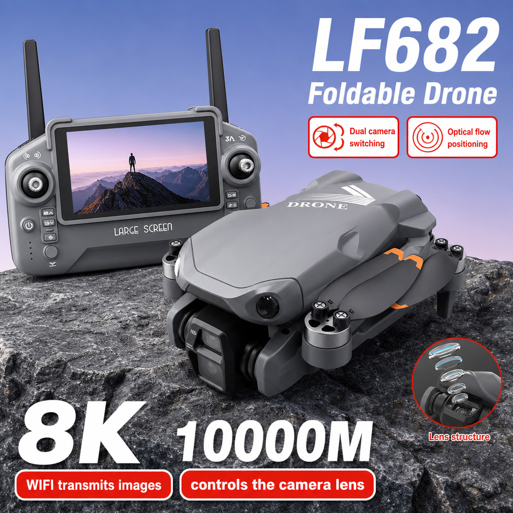 Fpv Brushless Rc Drone 4K - Hava Fotoğrafı LF682 Drone 8K HD