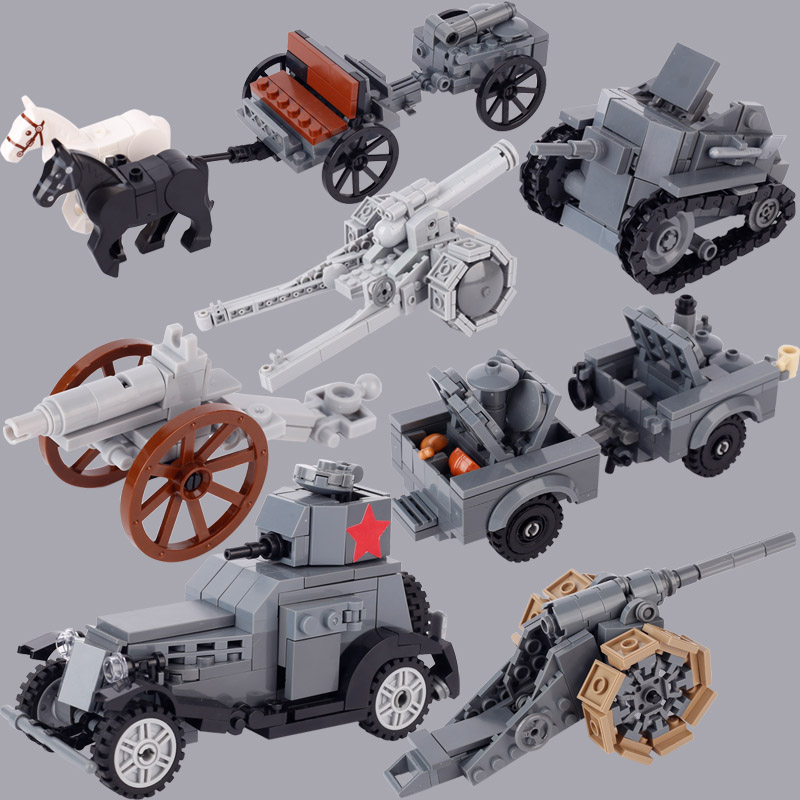 Lego Compatible Military Tank - WW1 İtalyan sovyet askeri Tank zırhlı