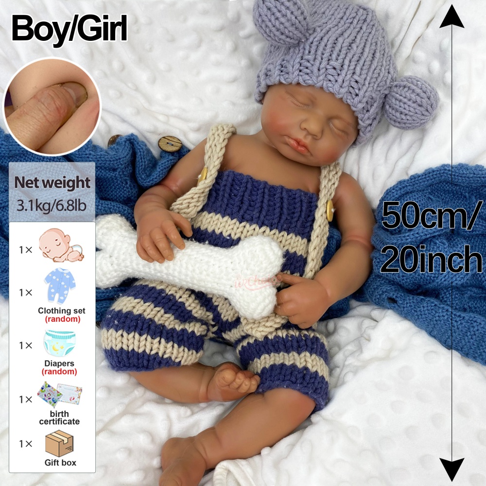 Gerçekçi Özelliklere Sahip, 20 - Reborn Baby Doll Silicone Realistic incelemesi ve fiyatı