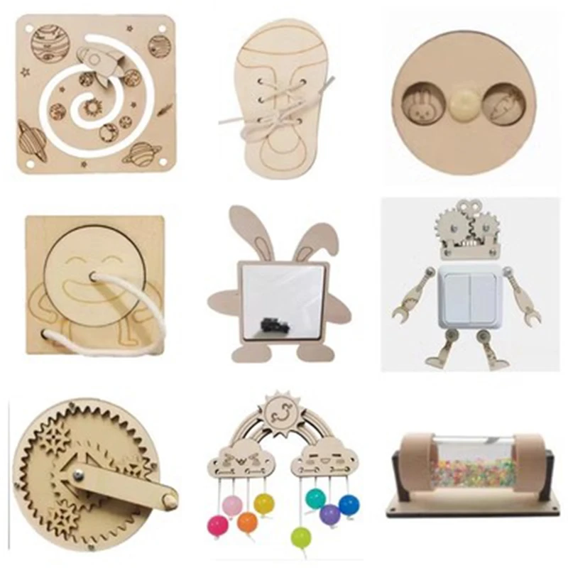 Montessori meşgul kurulu DIY a - Montessori Wooden Busy Board Toddler incelemesi ve fiyatı