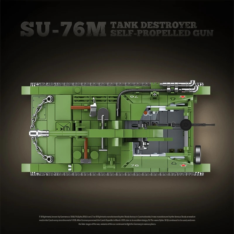 Sovyet SU-76M Tank Yok Edici K - Lego Compatible Military Tank incelemesi ve fiyatı